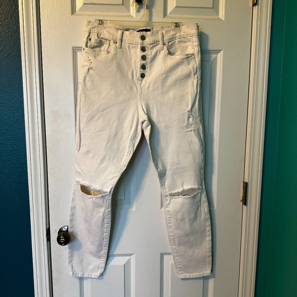 GAP White Denim High Rise Legging/Jean Size 12/31